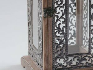 lantern wood black metal frame 2