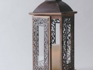 lantern wood black metal frame 3
